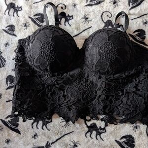 Elegant Black Lace Corset